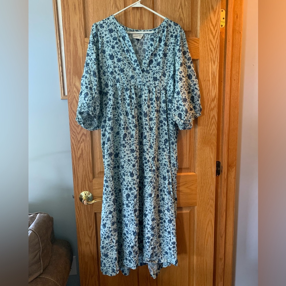 Floral Blue Dress